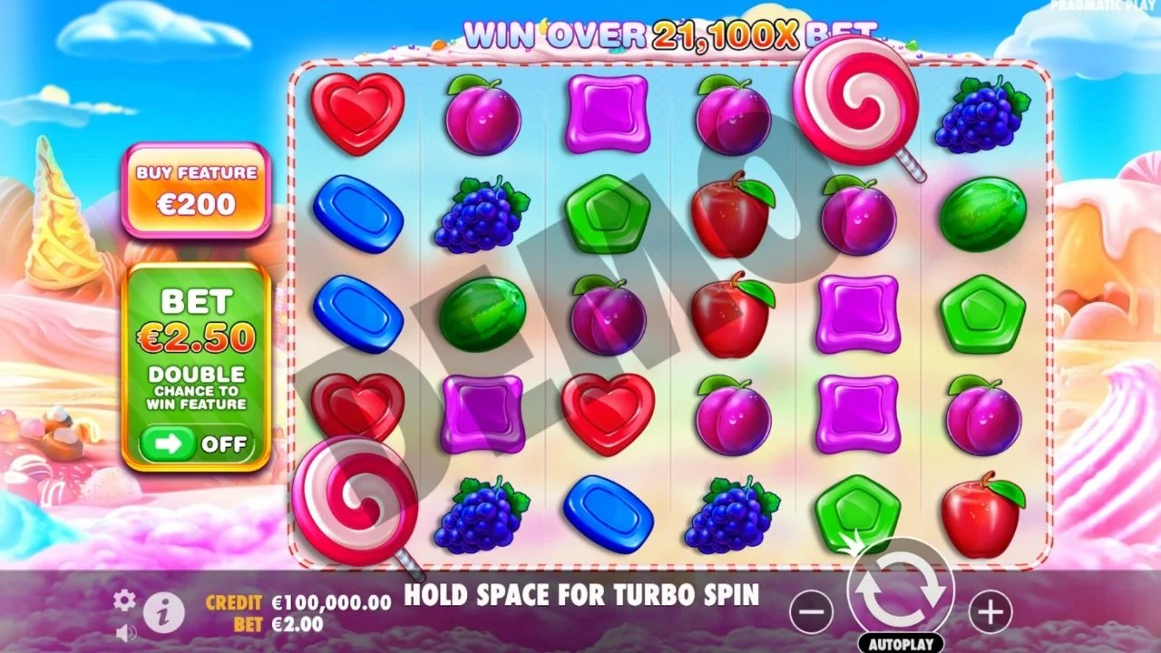 Sweet Bonanza demo oyun ekranı